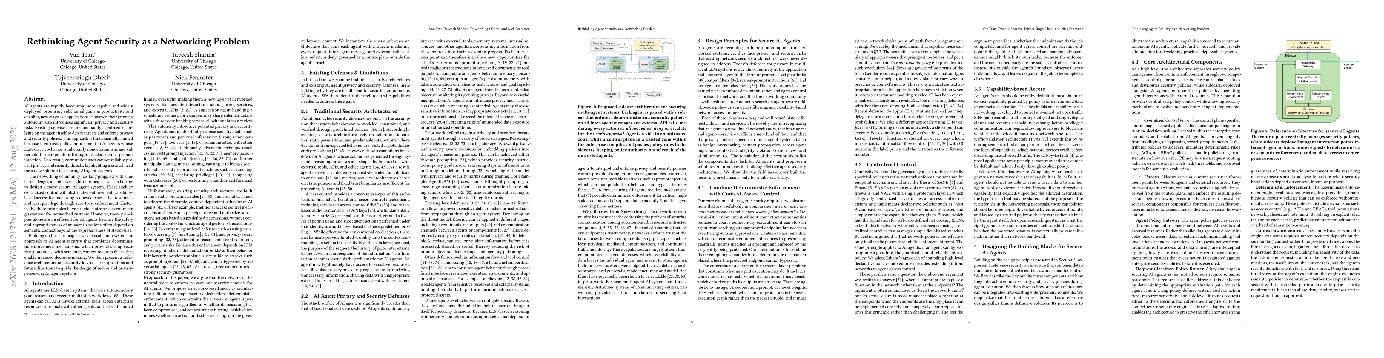 Thumbnail for Rethinking Agent Security as a Networking Problem