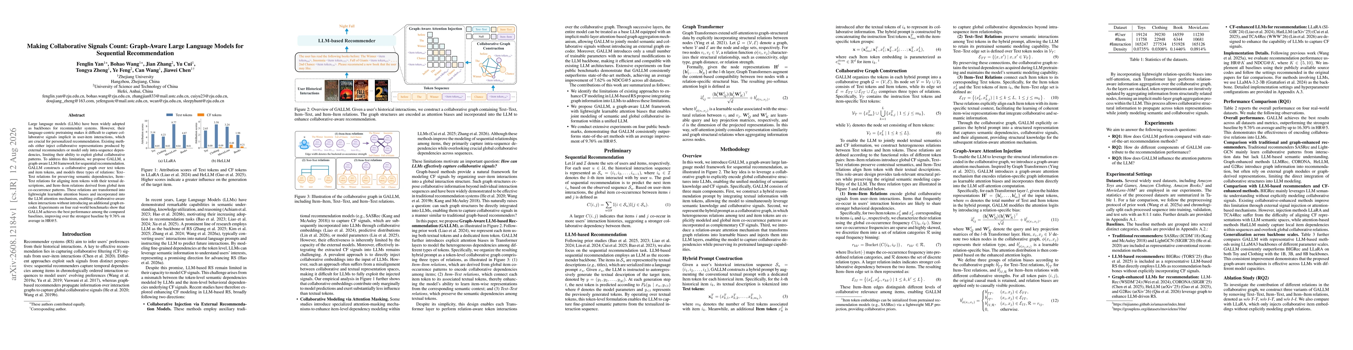 Thumbnail for Making Collaborative Signals Count: Graph-Aware Large Language Models for Sequential Recommendation