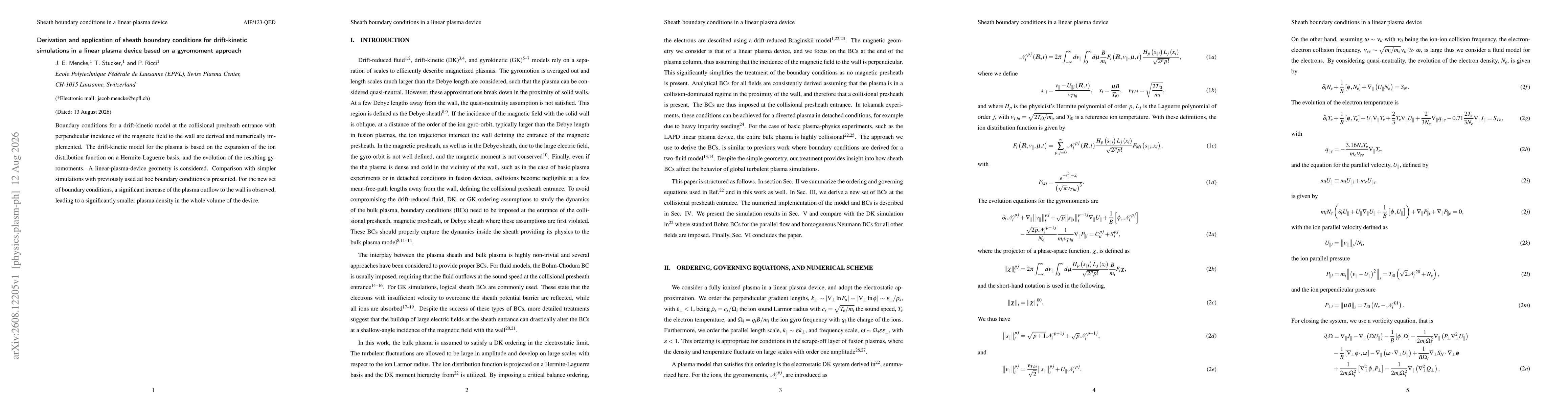 Thumbnail for Derivation and application of sheath boundary conditions for drift-kinetic simulations in a linear plasma device based on a gyromoment approach