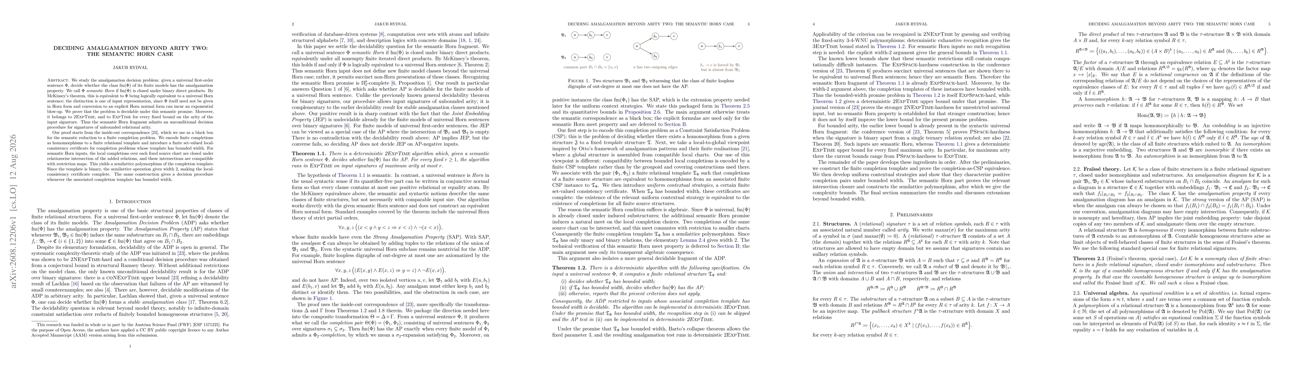 Thumbnail for Deciding Amalgamation Beyond Arity Two: The Semantic Horn Case