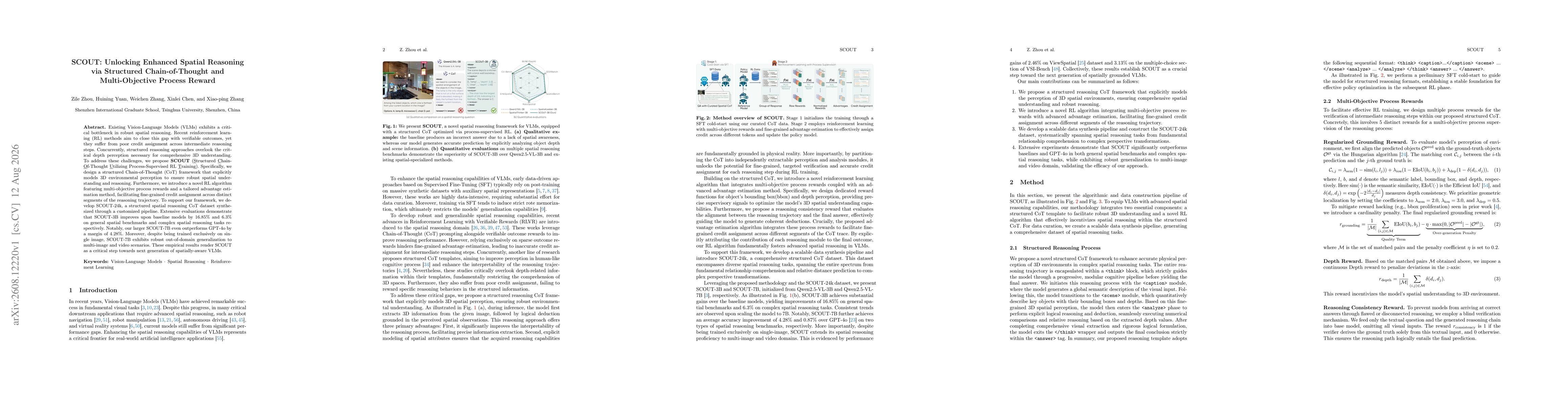 Thumbnail for SCOUT: Unlocking Enhanced Spatial Reasoning via Structured Chain-of-Thought and Multi-Objective Process Reward