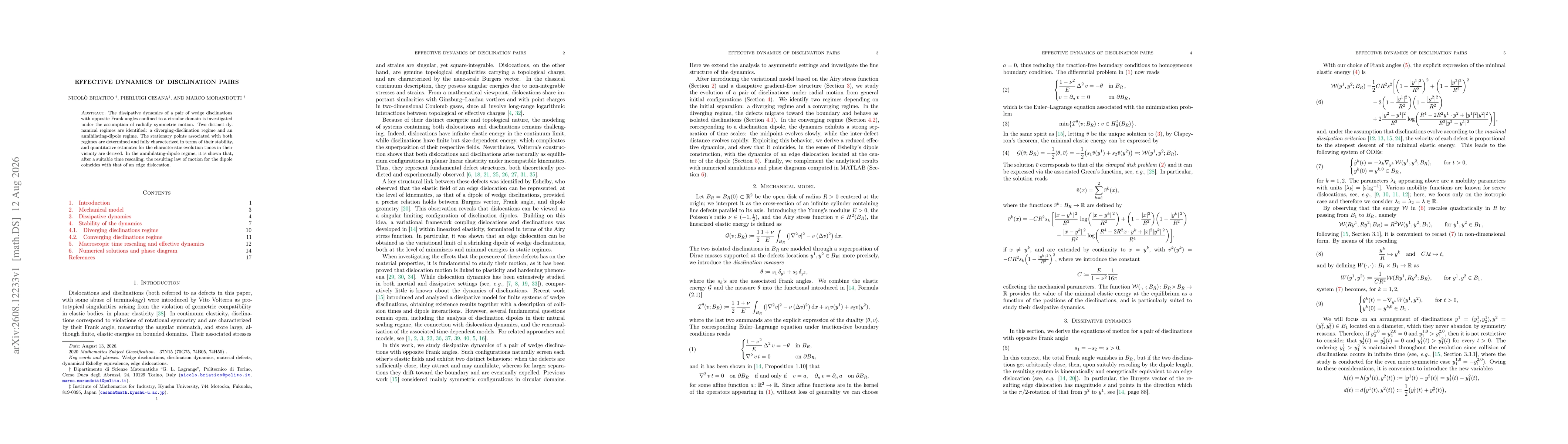 Thumbnail for Effective Dynamics of Disclination Pairs