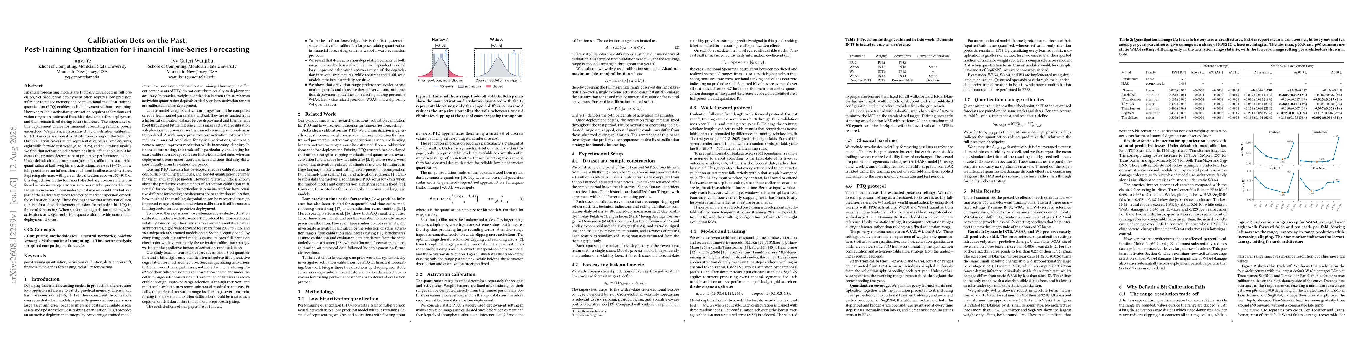 Thumbnail for Calibration Bets on the Past: Post-Training Quantization for Financial Time-Series Forecasting