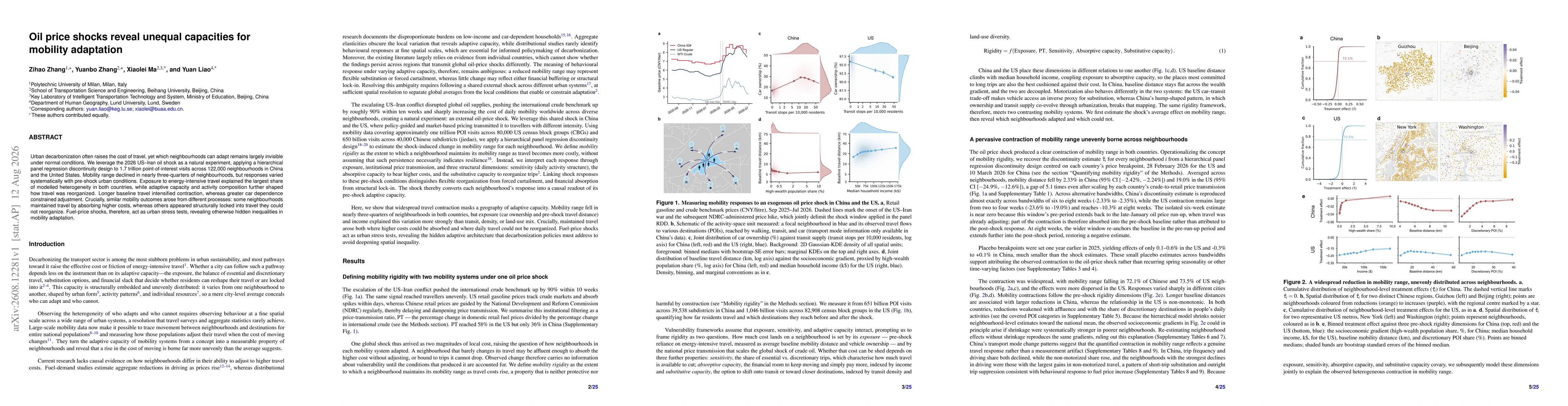 Thumbnail for Oil price shocks reveal unequal capacities for mobility adaptation