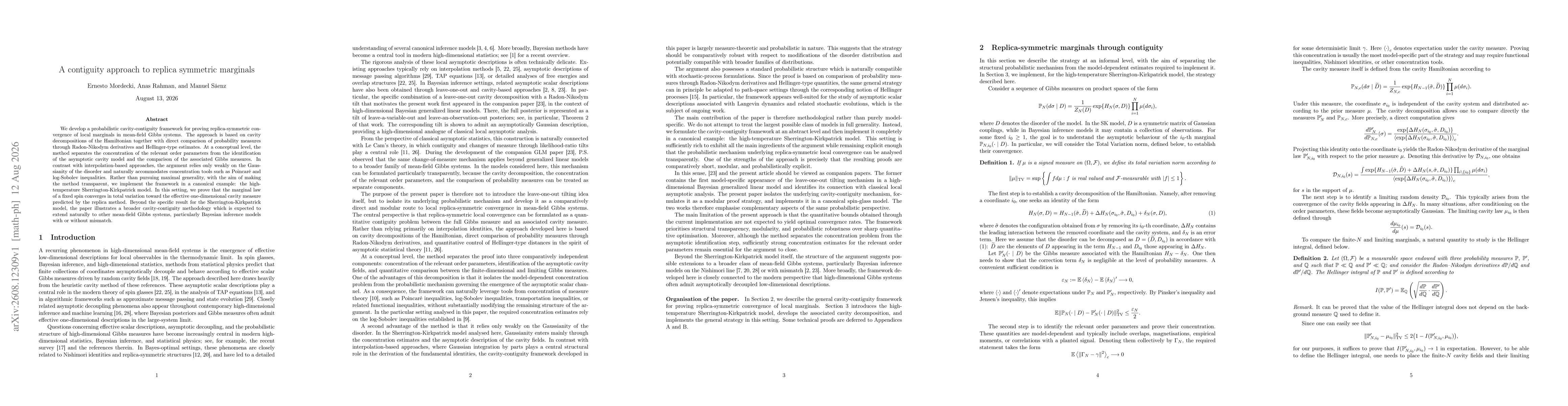 Thumbnail for A contiguity approach to replica symmetric marginals