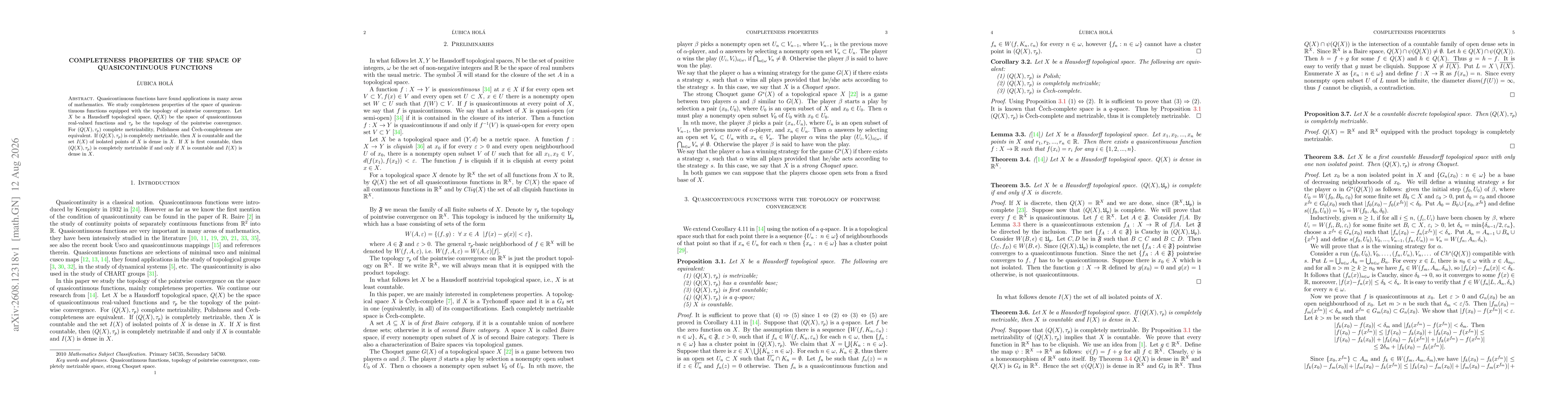 Thumbnail for Completeness properties of the space of quasicontinuous functions