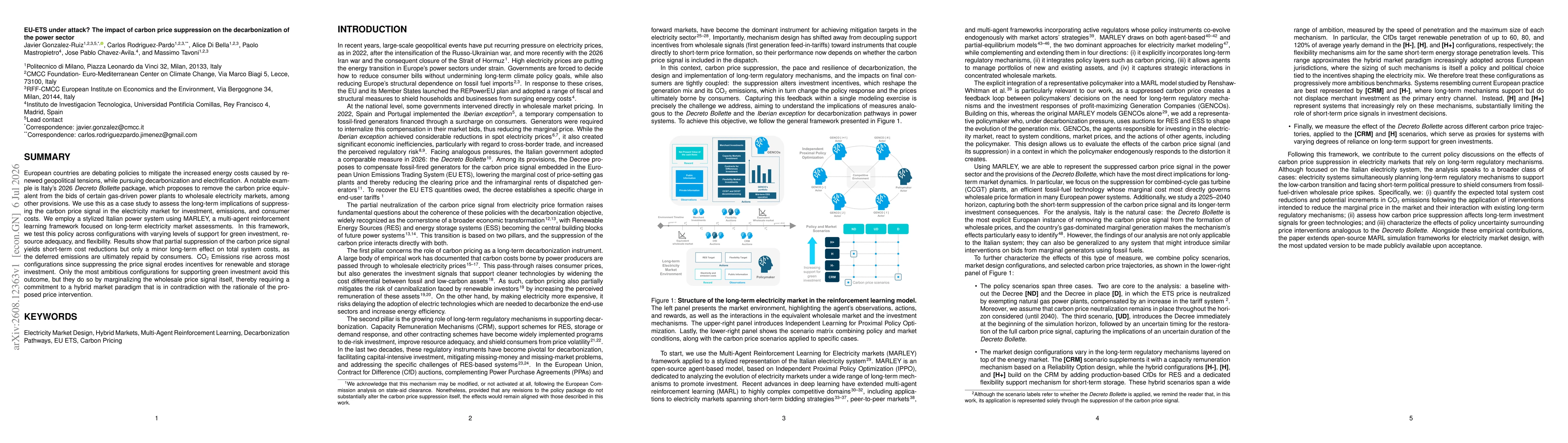 Thumbnail for EU-ETS under attack? The impact of carbon price suppression on the decarbonization of the power sector