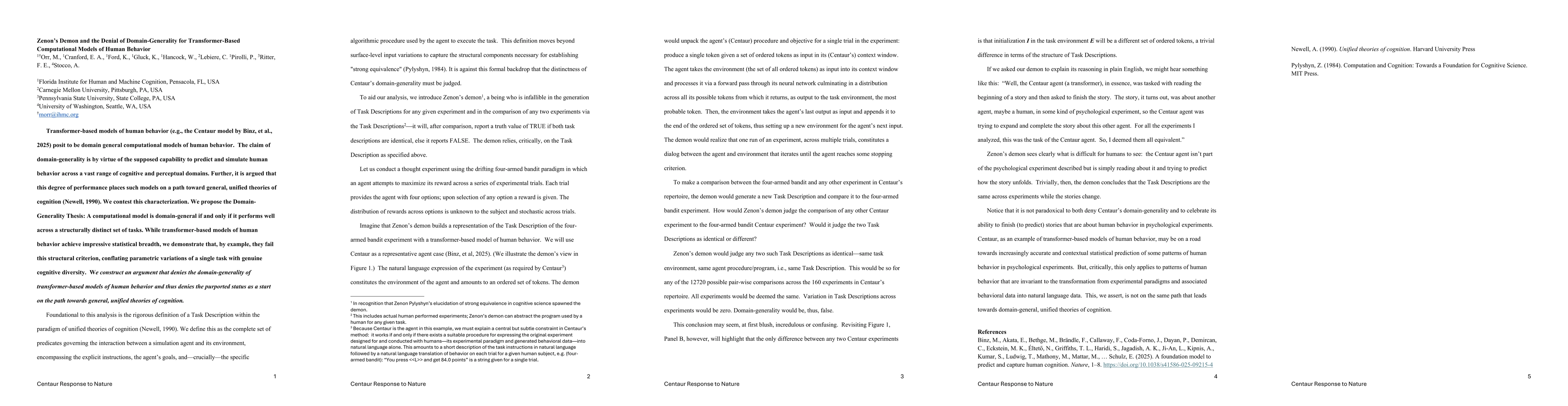 Thumbnail for Zenons Demon and the Denial of Domain-Generality for Transformer-Based Computational Models of Human Behavior