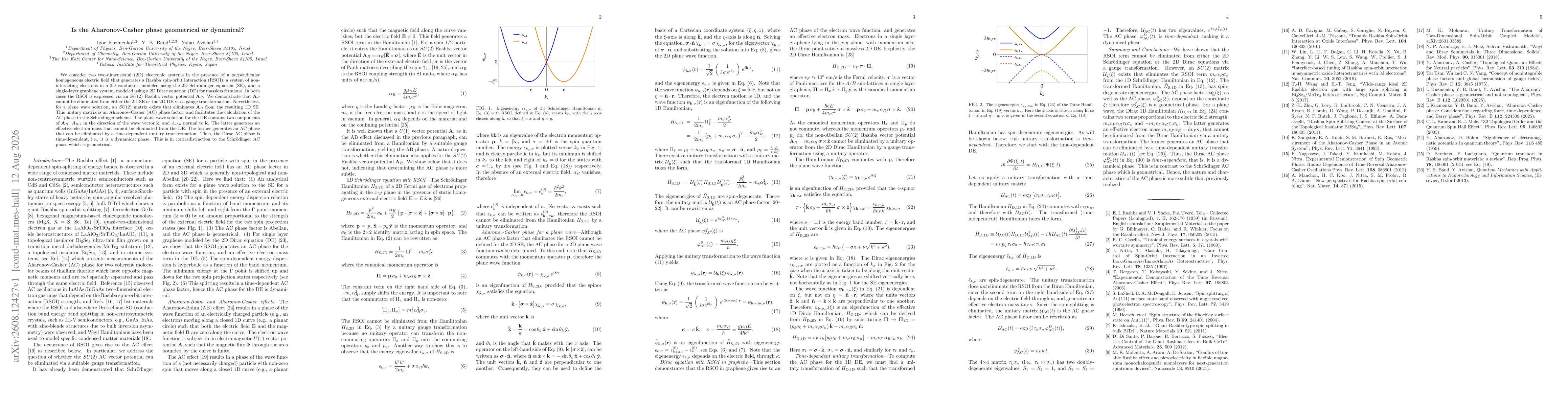 Thumbnail for Is the Aharonov-Casher phase geometrical or dynamical?