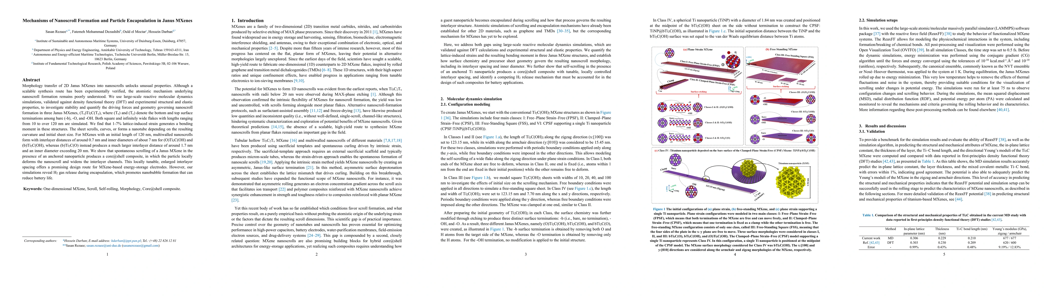 Thumbnail for Mechanisms of Nanoscroll Formation and Particle Encapsulation in Janus MXenes