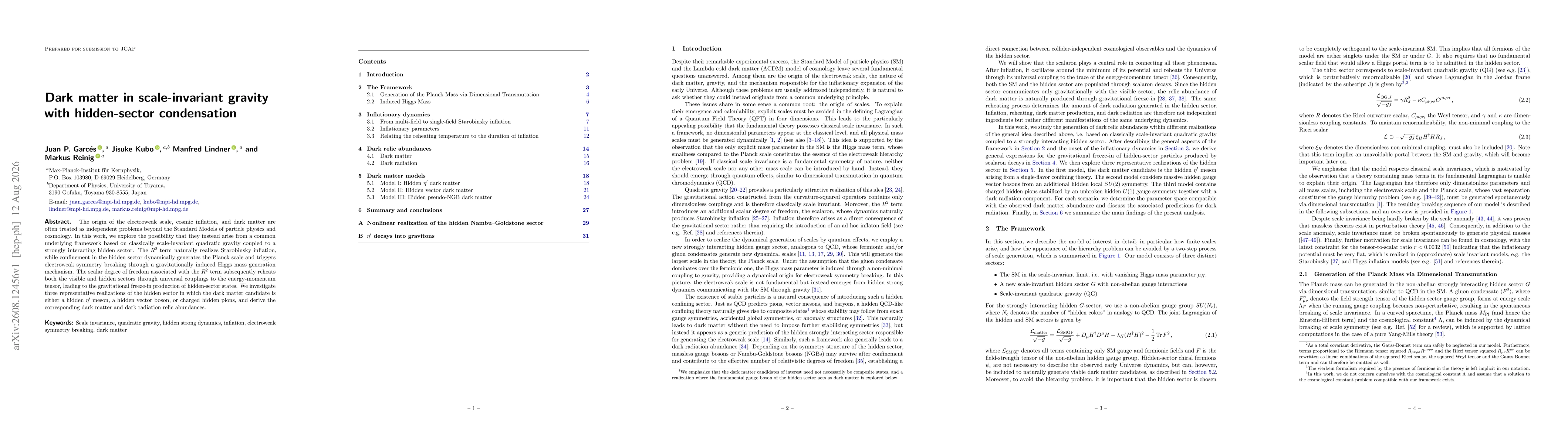 Thumbnail for Dark matter in scale-invariant gravity with hidden-sector condensation
