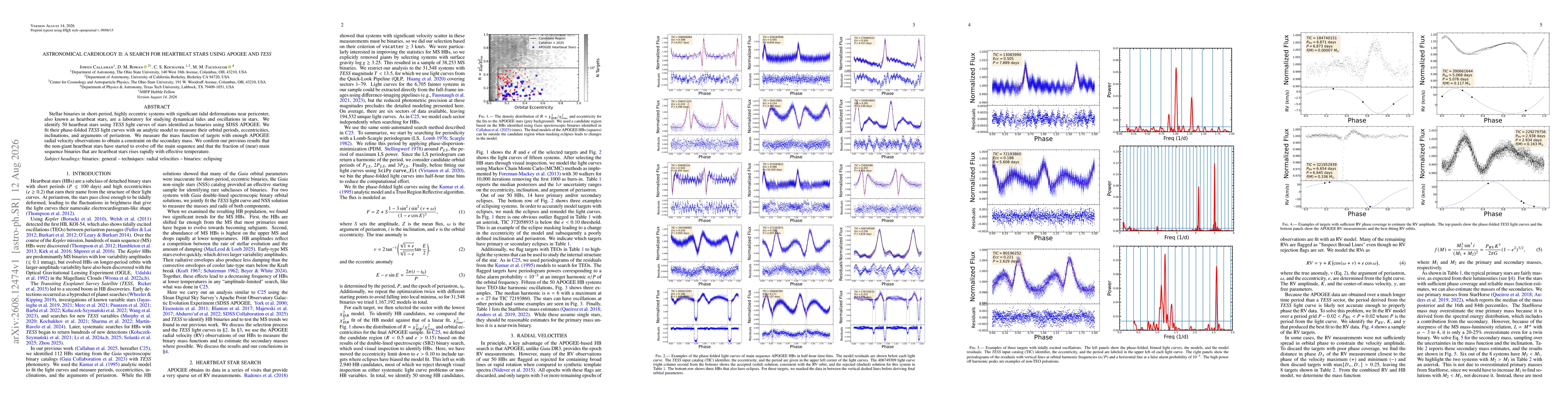 Thumbnail for Astronomical Cardiology II: A Search For Heartbeat Stars Using APOGEE and TESS