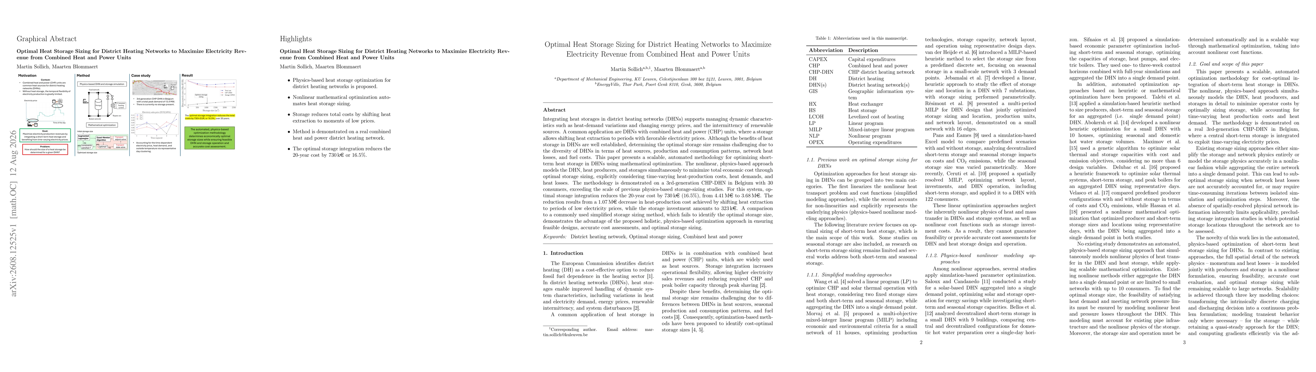 Thumbnail for Optimal Heat Storage Sizing for District Heating Networks to Maximize Electricity Revenue from Combined Heat and Power Units