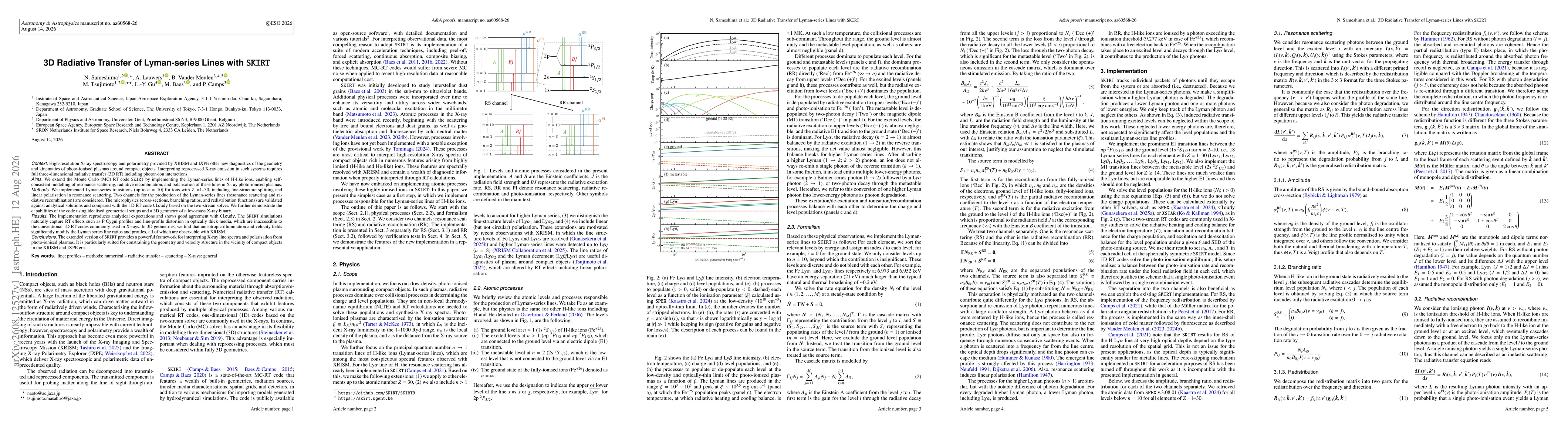 Thumbnail for 3D Radiative Transfer of Lyman-series Lines with SKIRT