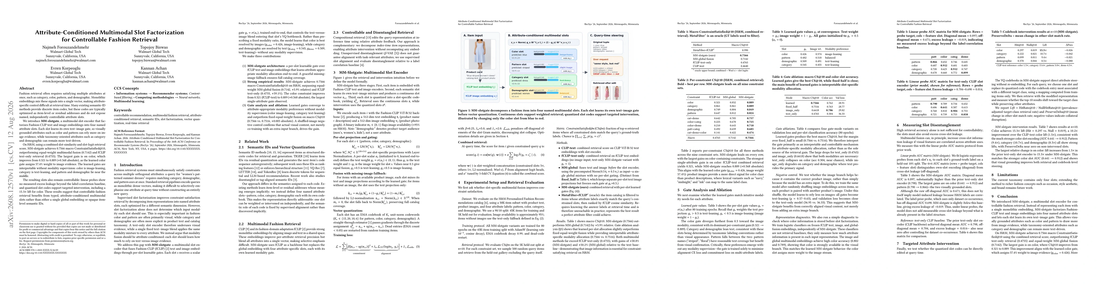 Thumbnail for Attribute-Conditioned Multimodal Slot Factorization for Controllable Fashion Retrieval