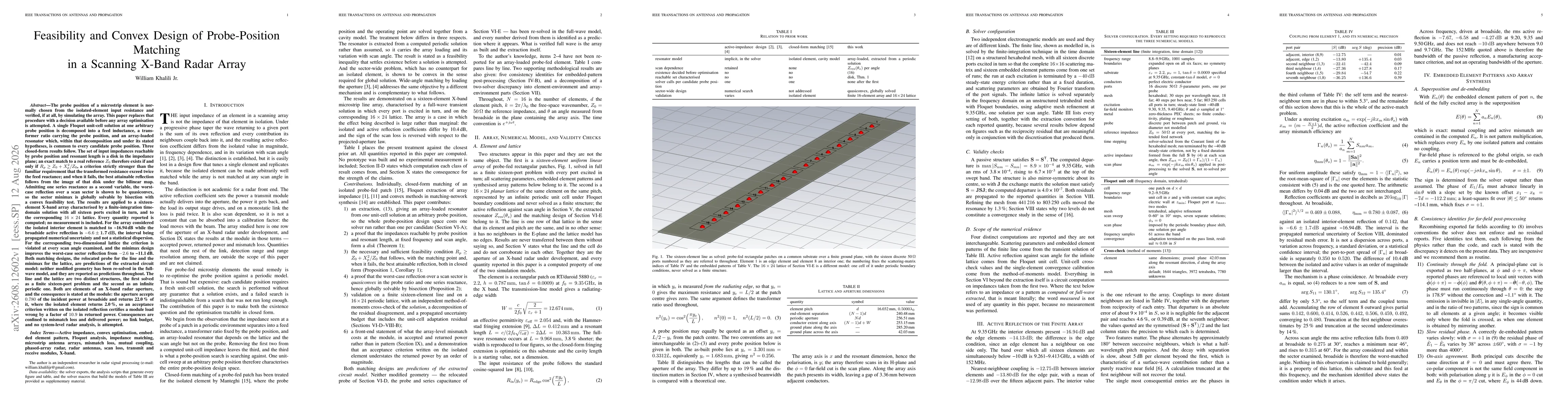 Thumbnail for Feasibility and Convex Design of Probe-Position Matching in a Scanning X-Band Radar Array