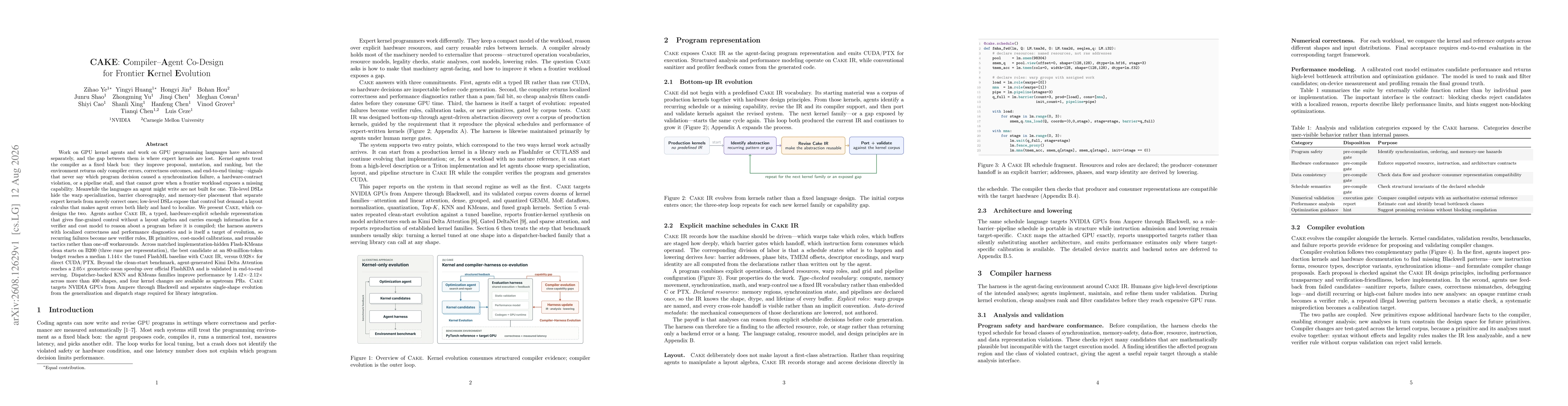 Thumbnail for CAKE: Compiler-Agent Co-Design for Frontier Kernel Evolution