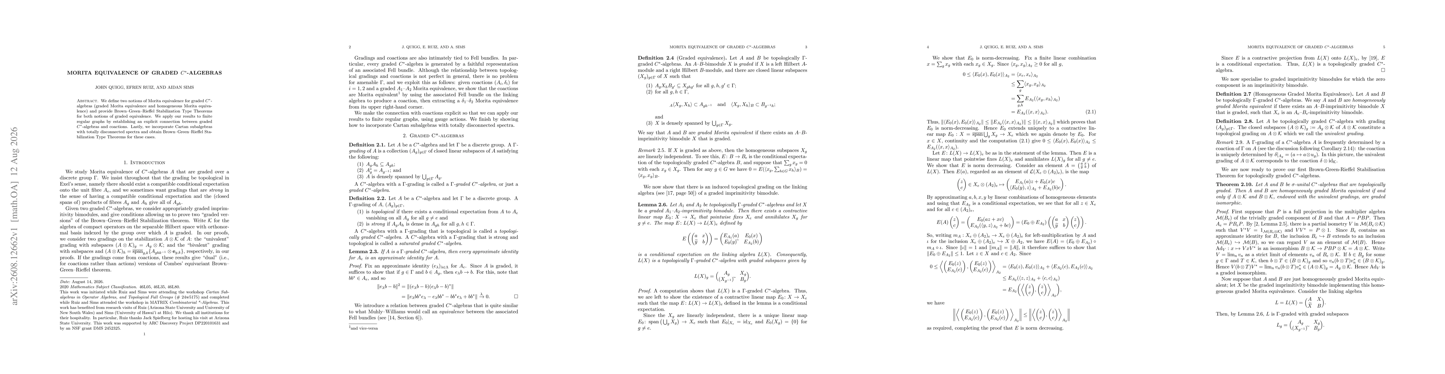 Thumbnail for Morita equivalence of graded C*-algebras