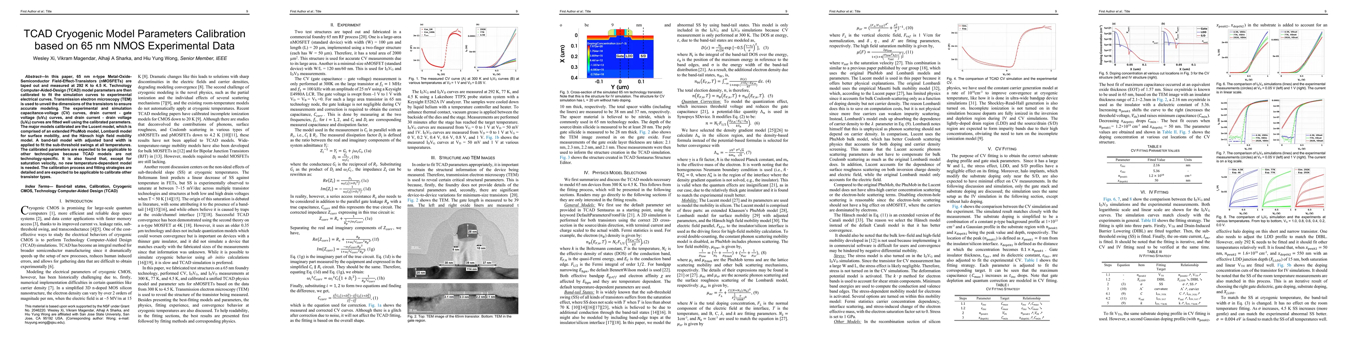 Thumbnail for TCAD Cryogenic Model Parameters Calibration based on 65 nm NMOS Experimental Data