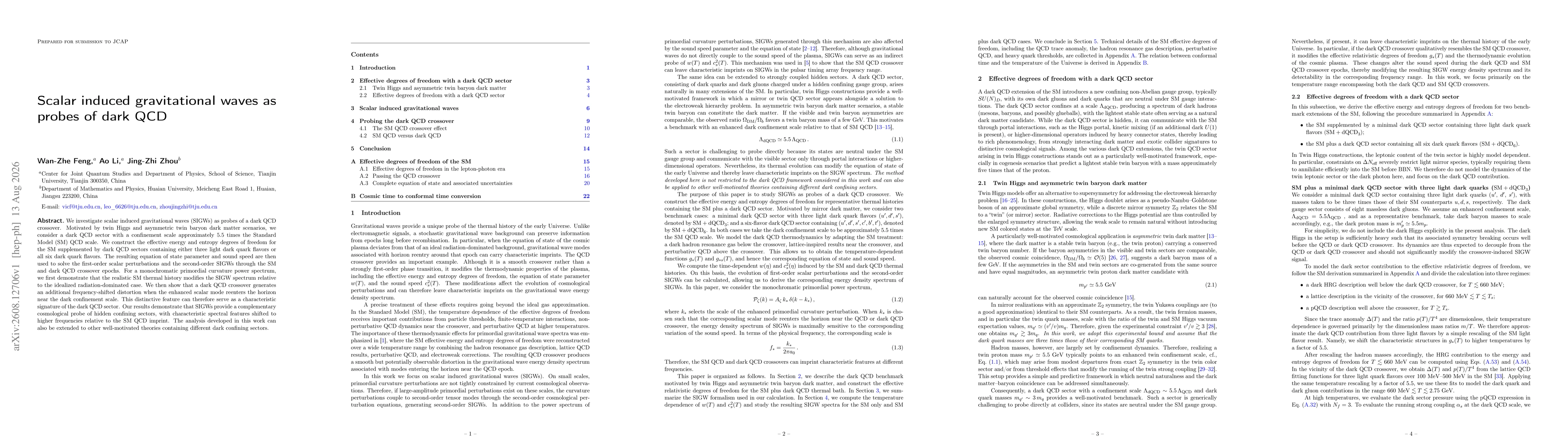 Thumbnail for Scalar induced gravitational waves as probes of dark QCD