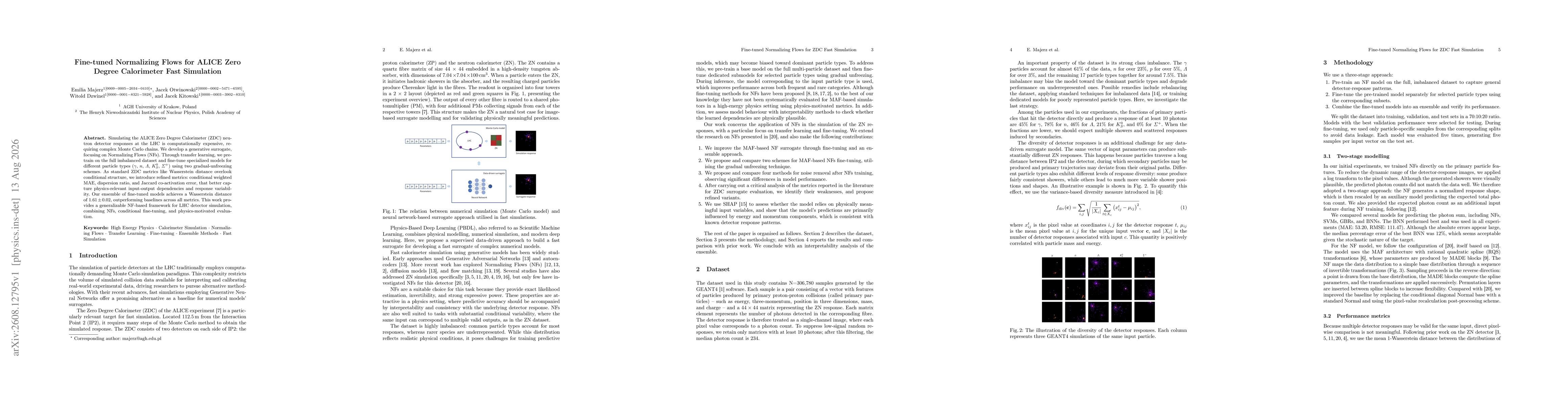 Thumbnail for Fine-tuned Normalizing Flows for ALICE Zero Degree Calorimeter Fast Simulation