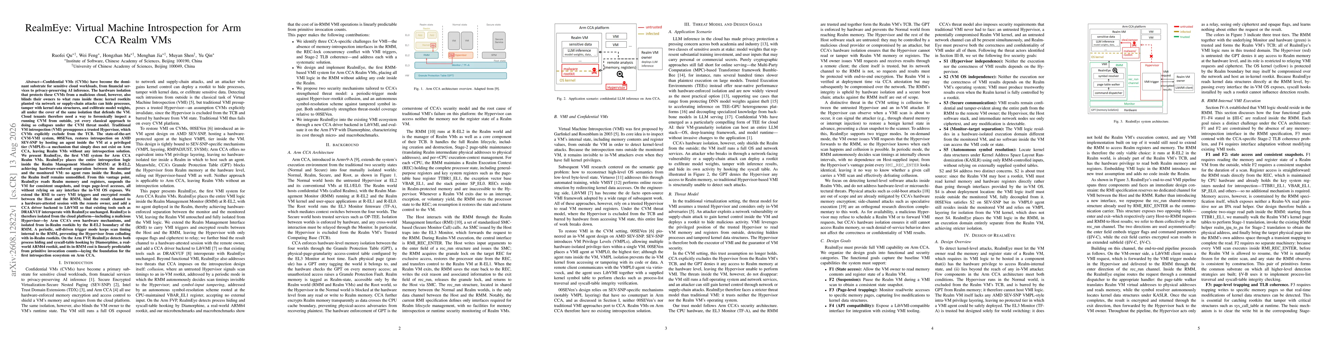 Thumbnail for RealmEye: Virtual Machine Introspection for Arm CCA Realm VMs