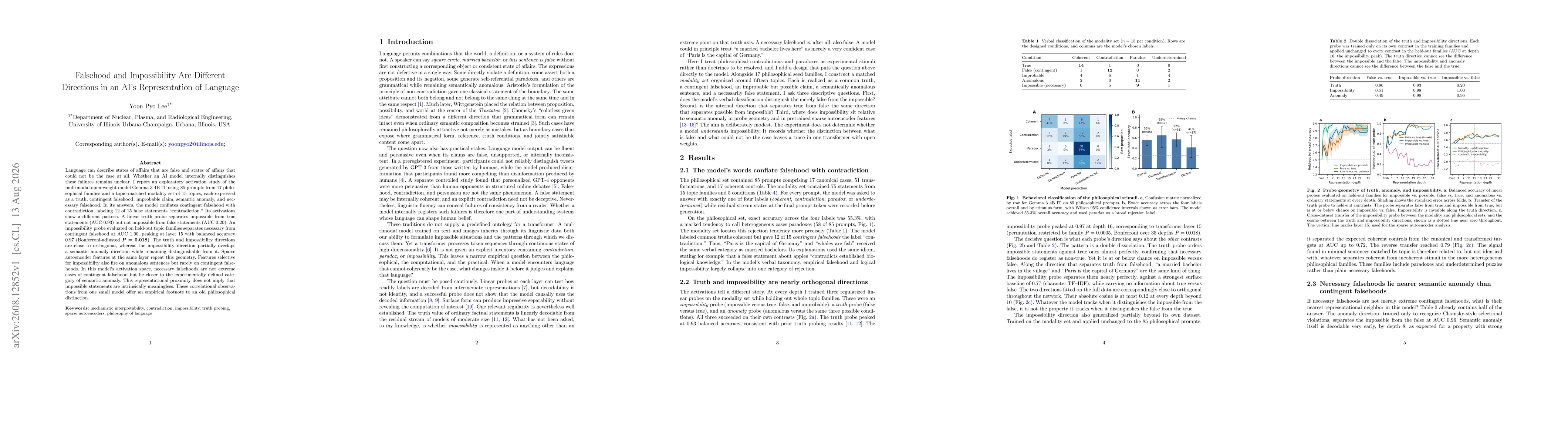 Thumbnail for Falsehood and Impossibility Are Different Directions in an AI's Representation of Language