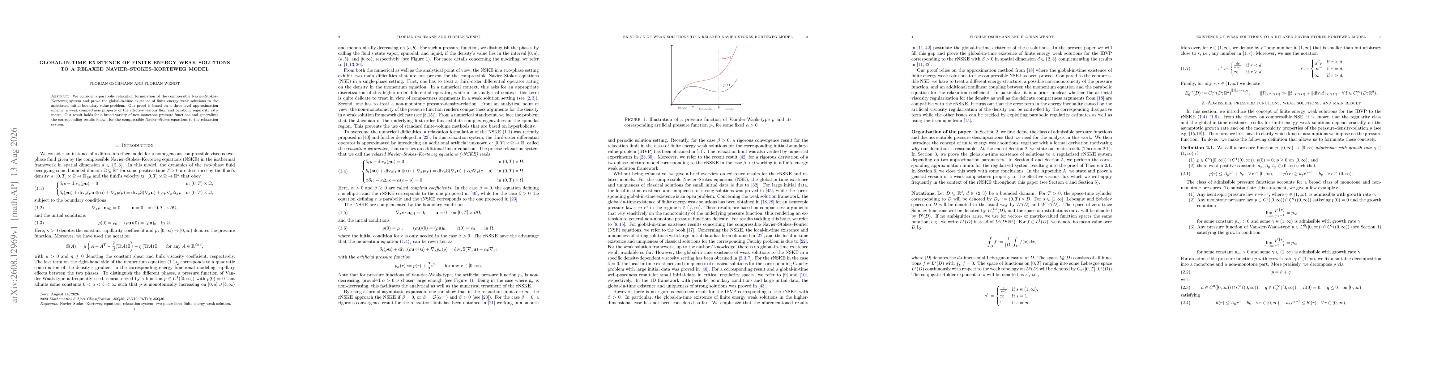 Thumbnail for Global-in-time existence of finite energy weak solutions to a relaxed Navier-Stokes-Korteweg model