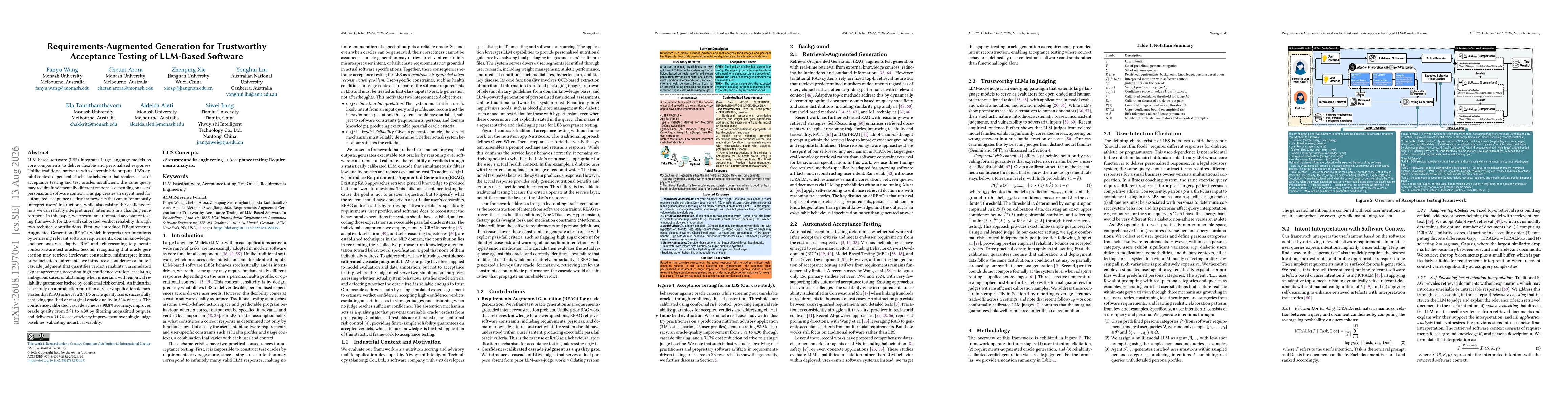 Thumbnail for Requirements-Augmented Generation for Trustworthy Acceptance Testing of LLM-Based Software