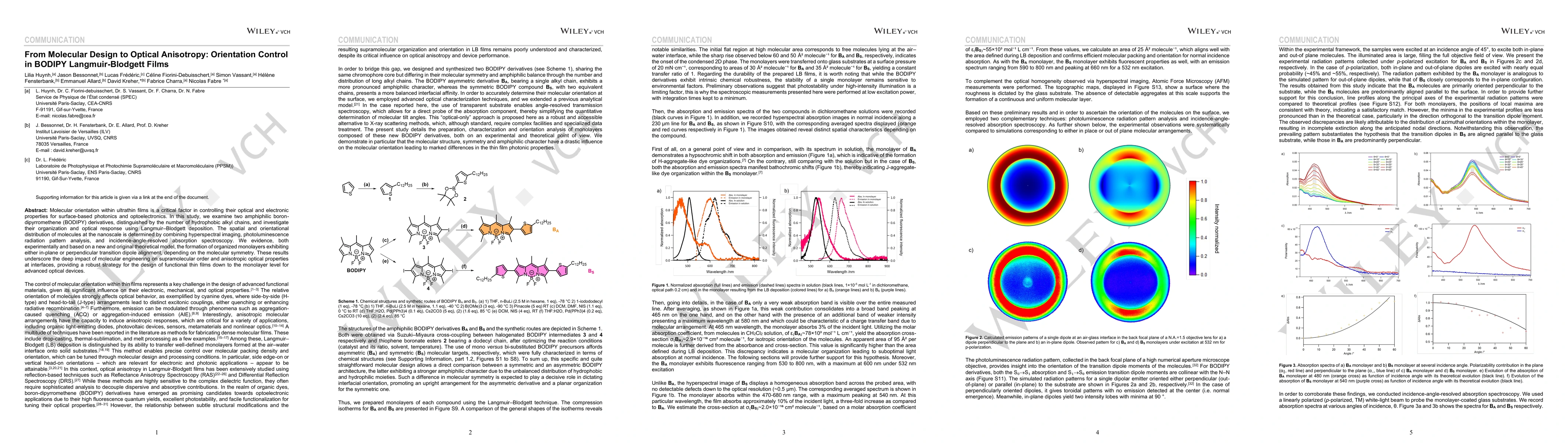 Thumbnail for From Molecular Design to Optical Anisotropy: Orientation Control in BODIPY Langmuir-Blodgett Films