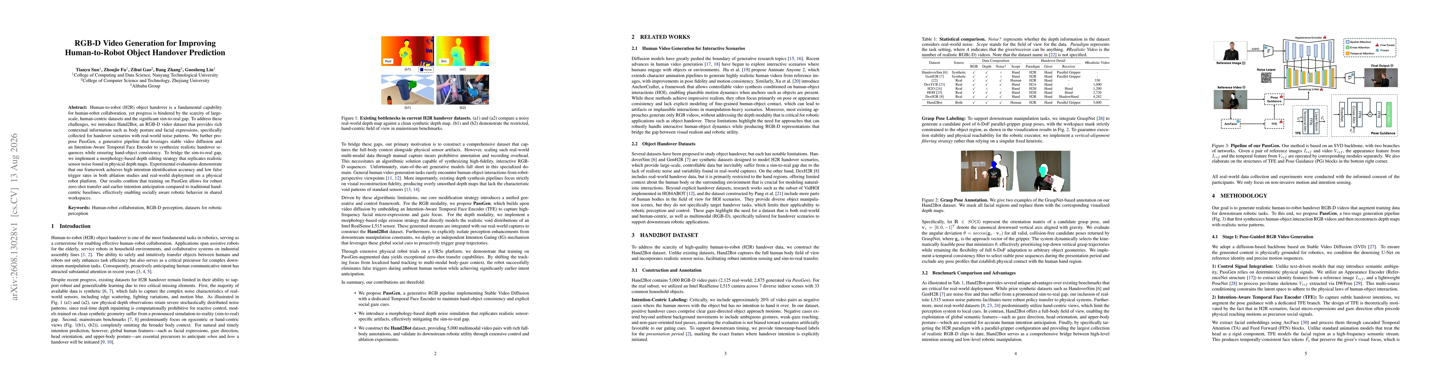 Thumbnail for RGB-D Video Generation for Improving Human-to-Robot Object Handover Prediction
