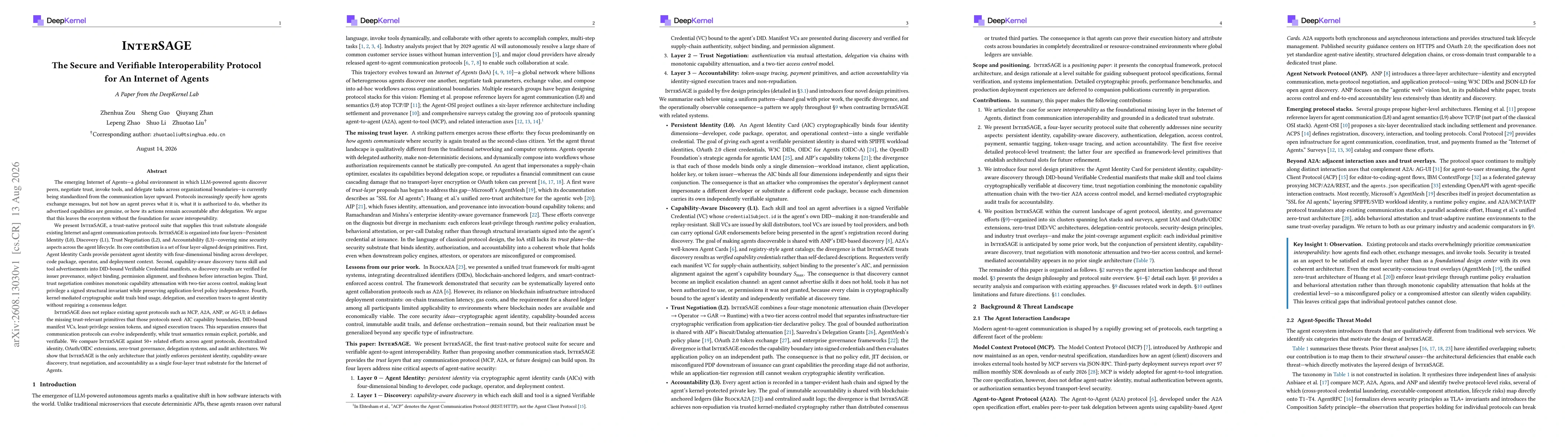 Thumbnail for InterSAGE: The Secure and Verifiable Interoperability Protocol for An Internet of Agents