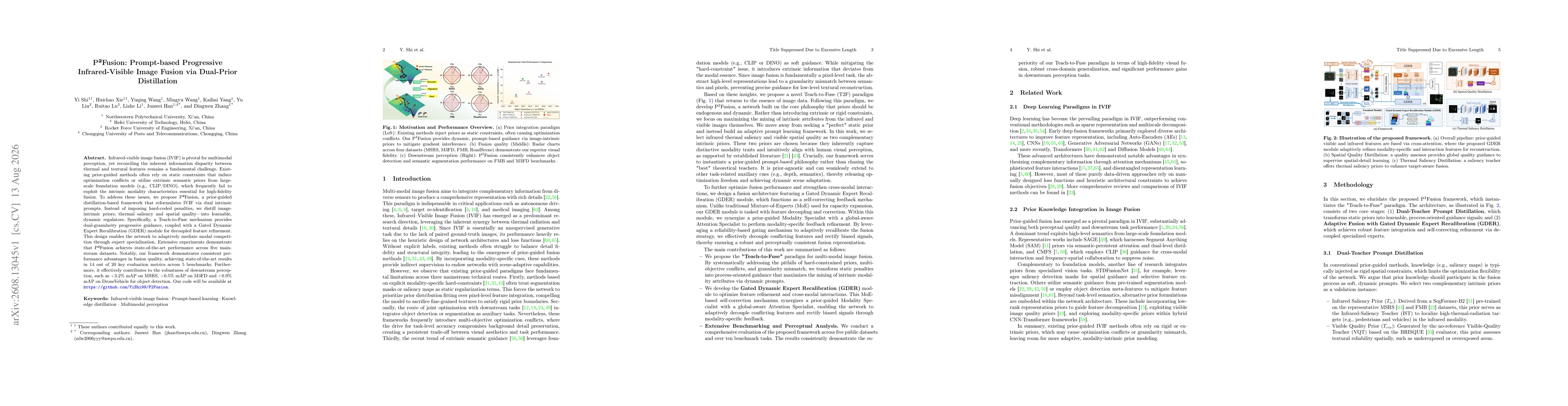 Thumbnail for P2Fusion: Prompt-based Progressive Infrared-Visible Image Fusion via Dual-Prior Distillation