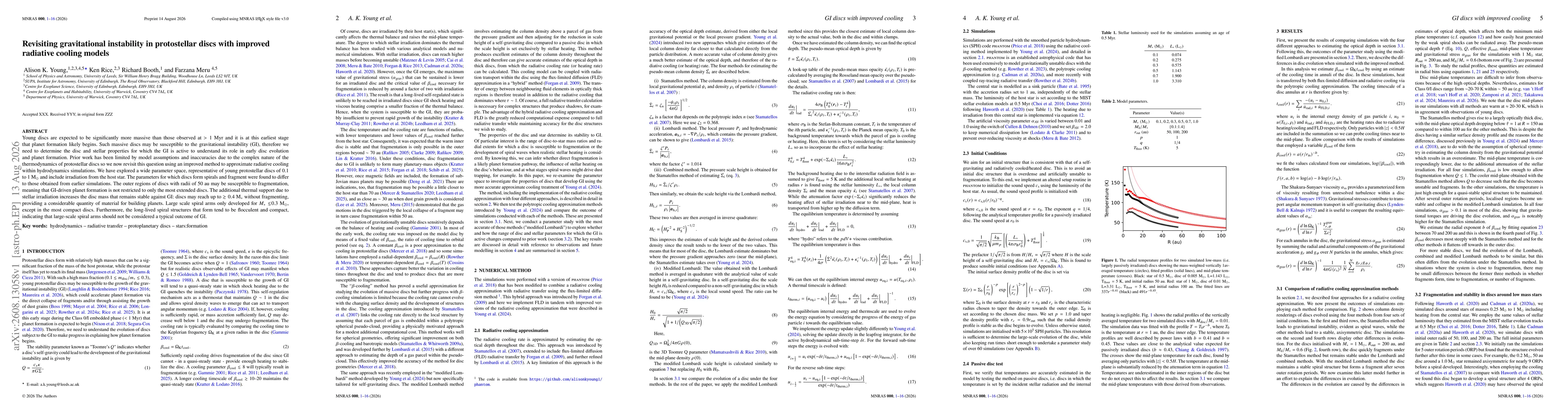 Thumbnail for Revisiting gravitational instability in protostellar discs with improved radiative cooling models