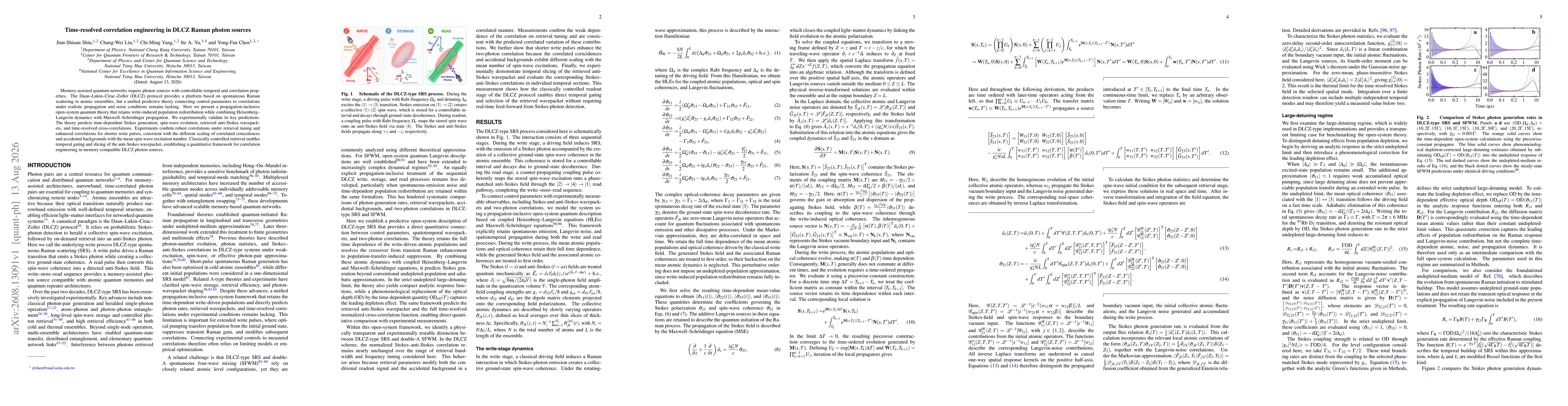 Thumbnail for Time-resolved correlation engineering in DLCZ Raman photon sources