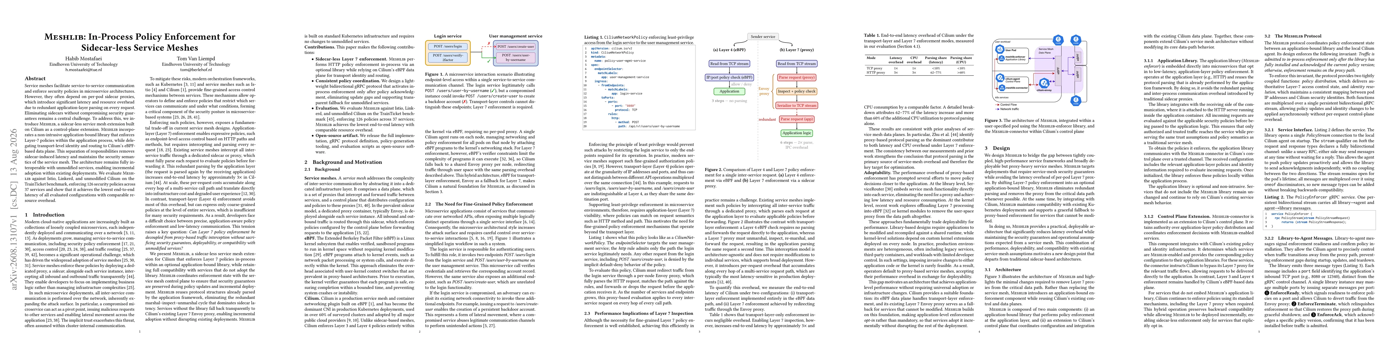 Thumbnail for Meshlib: In-Process Policy Enforcement for Sidecar-less Service Meshes
