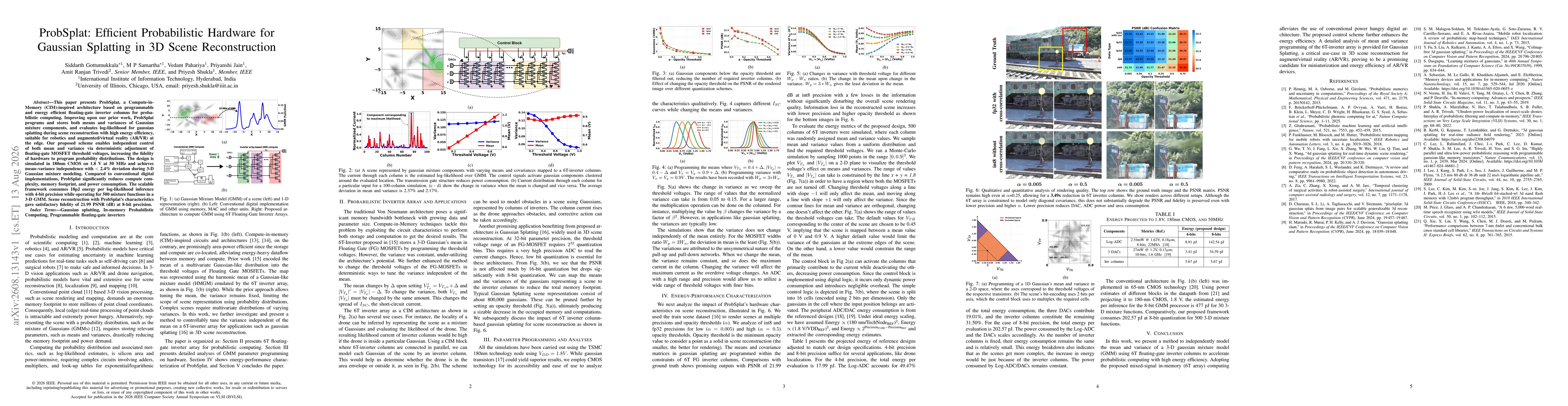 Thumbnail for ProbSplat: Efficient Probabilistic Hardware for Gaussian Splatting in 3D Scene Reconstruction
