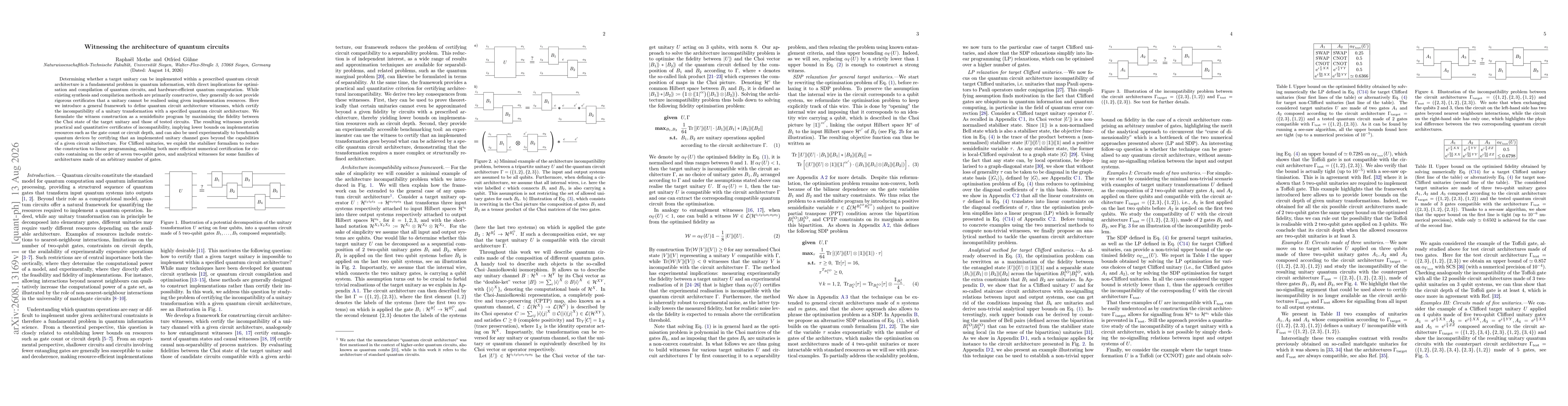 Thumbnail for Witnessing the architecture of quantum circuits