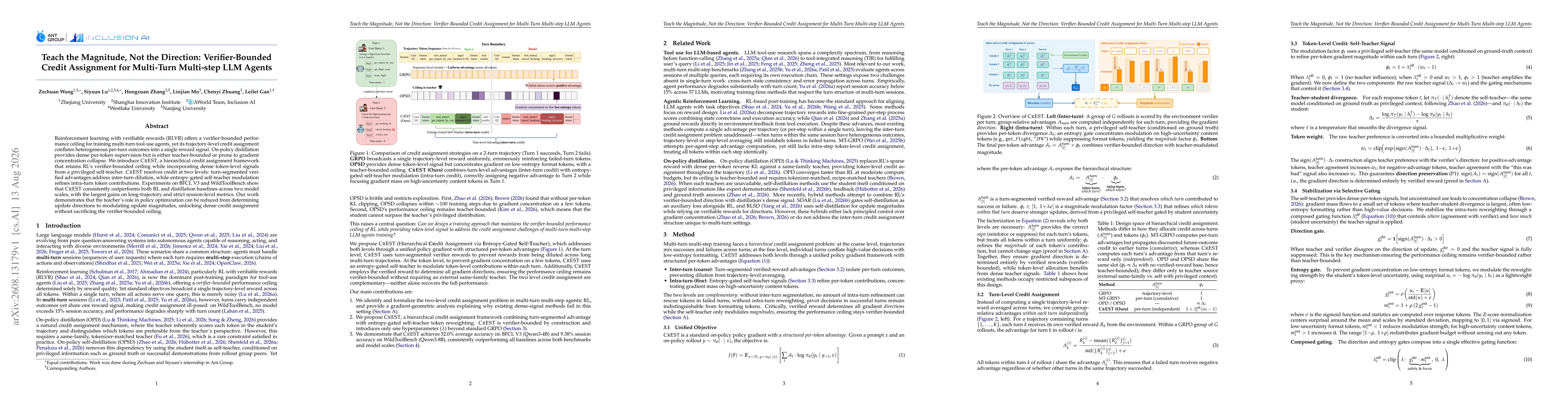 Thumbnail for Teach the Magnitude, Not the Direction: Verifier-Bounded Credit Assignment for Multi-Turn Multi-step LLM Agents