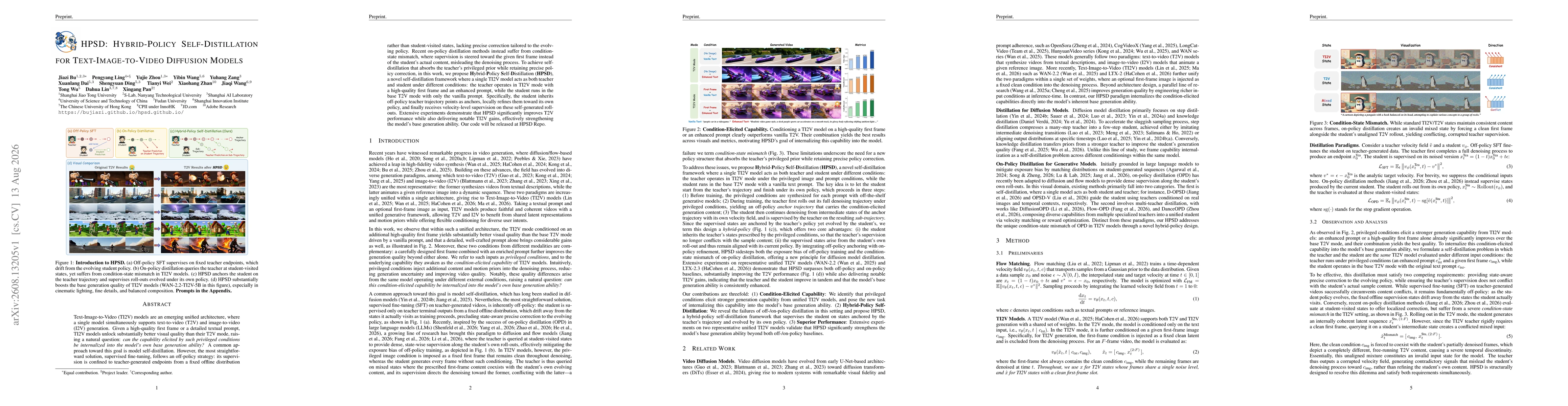 Thumbnail for HPSD: Hybrid-Policy Self-Distillation for Text-Image-to-Video Diffusion Models