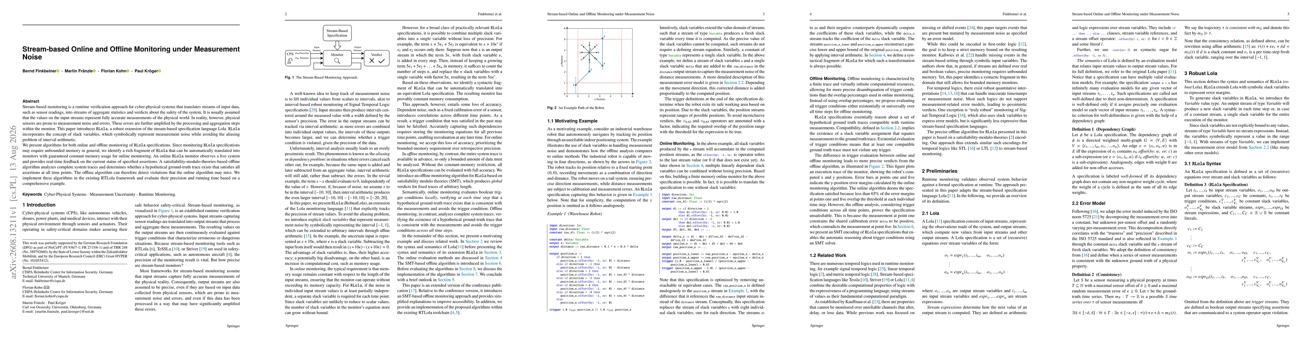 Thumbnail for Stream-based Online and Offline Monitoring under Measurement Noise