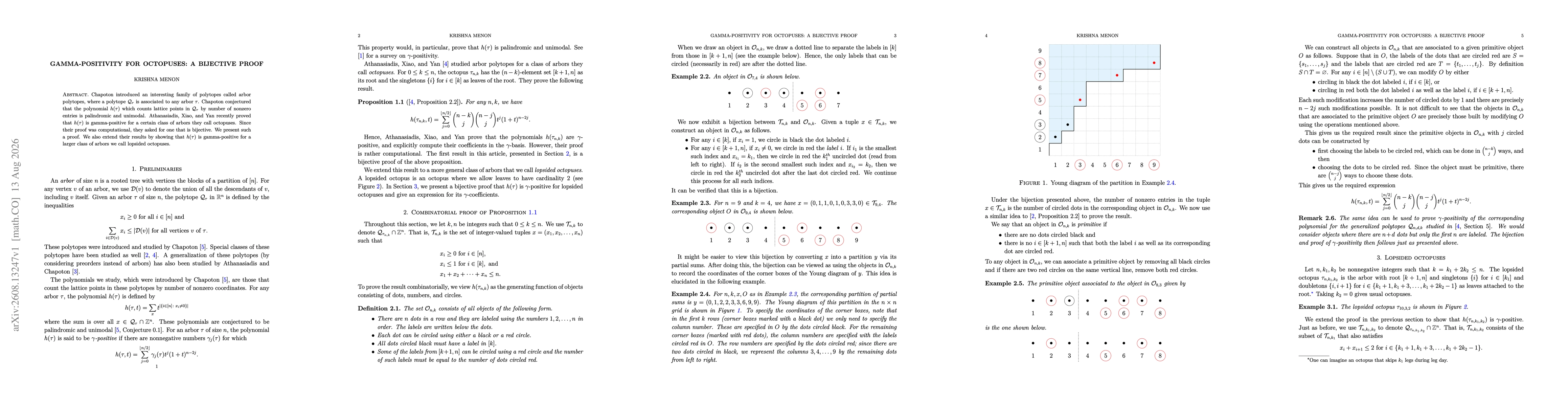 Thumbnail for Gamma-positivity for octopuses: a bijective proof