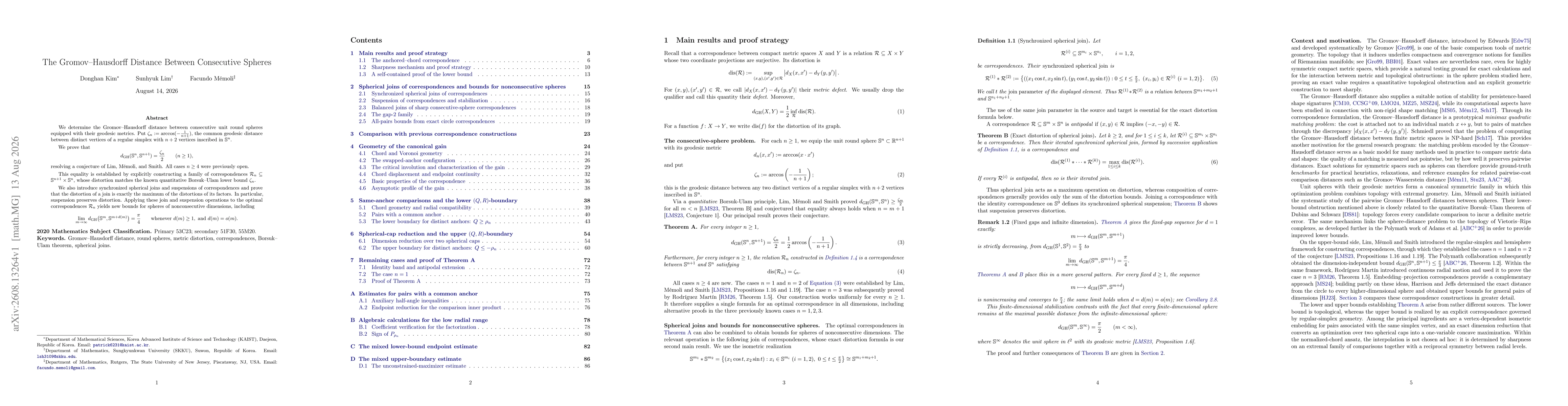 Thumbnail for The Gromov-Hausdorff Distance Between Consecutive Spheres