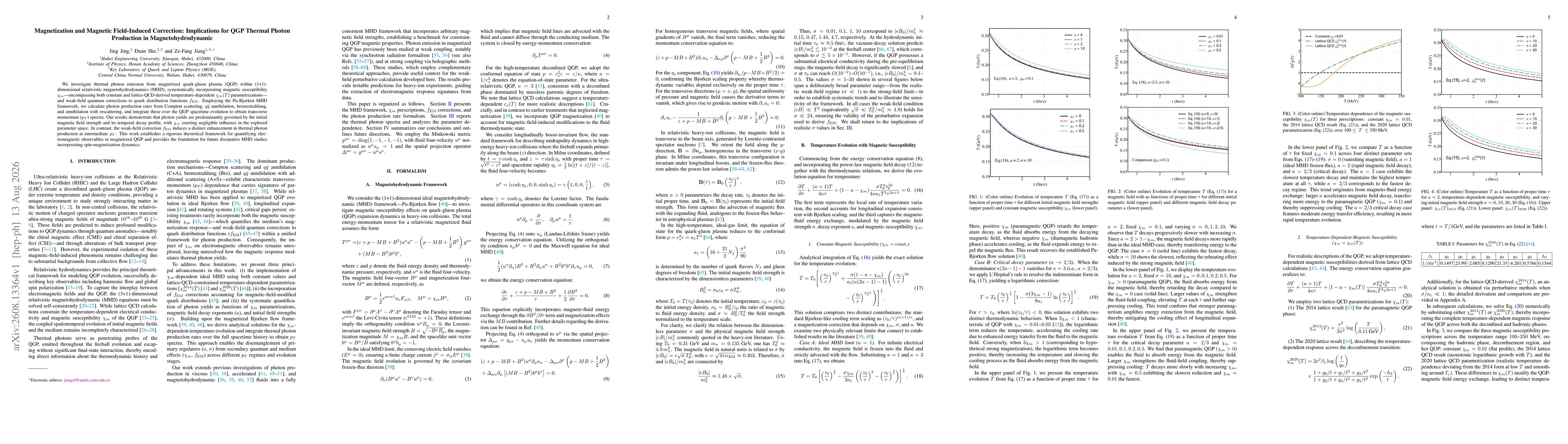 Thumbnail for Magnetization and Magnetic Field-Induced Correction: Implications for QGP Thermal Photon Production in Magnetohydrodynamic