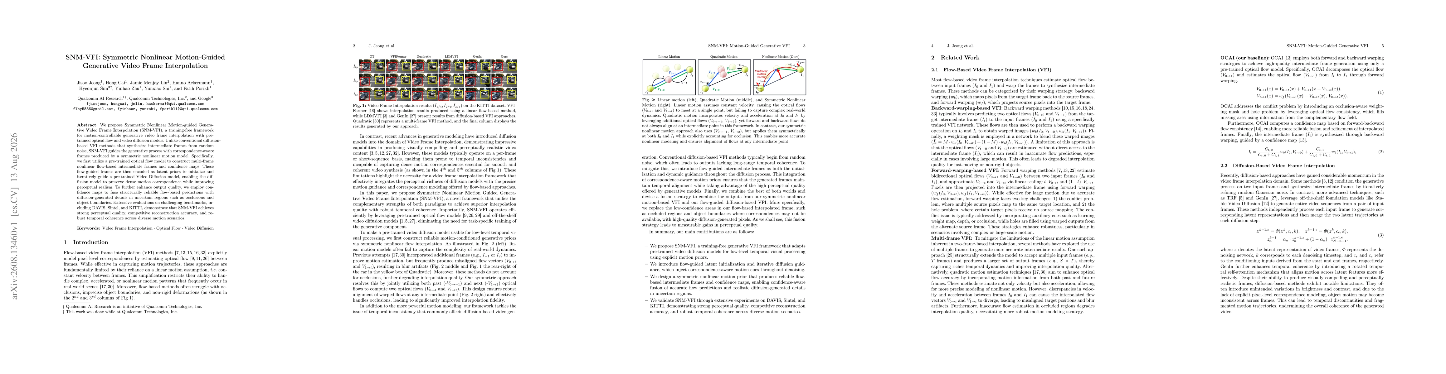 Thumbnail for SNM-VFI: Symmetric Nonlinear Motion-Guided Generative Video Frame Interpolation