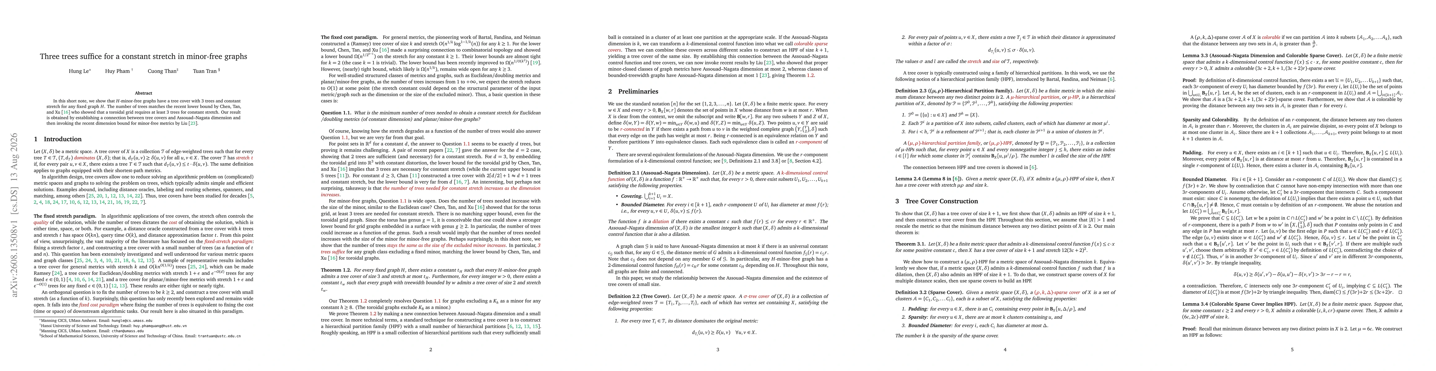 Thumbnail for Three trees suffice for a constant stretch in minor-free graphs