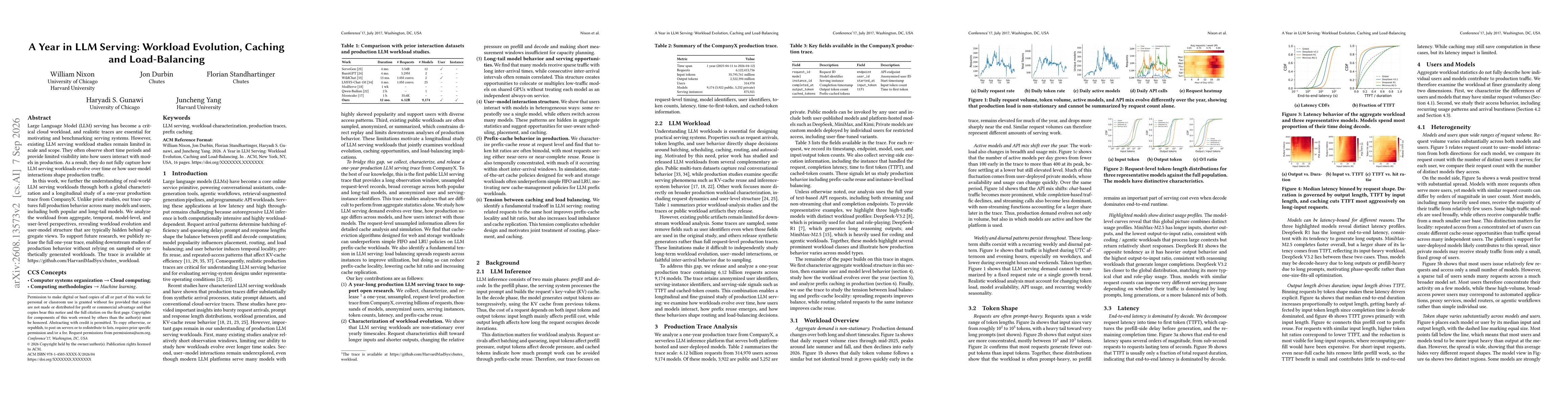 Thumbnail for A Year in LLM Serving: Workload Evolution, Caching and Load-Balancing