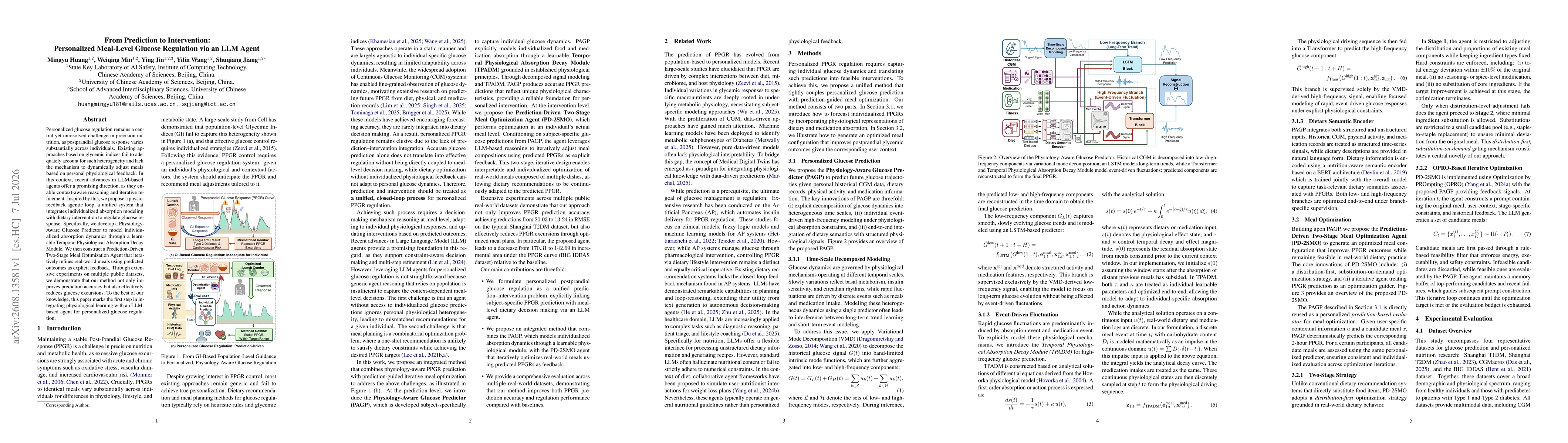 Thumbnail for From Prediction to Intervention: Personalized Meal-Level Glucose Regulation via an LLM Agent