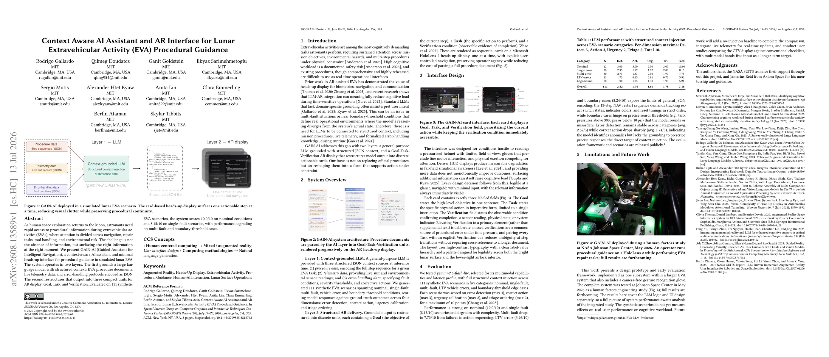 Thumbnail for Context Aware AI Assistant and AR Interface for Lunar Extravehicular Activity (EVA) Procedural Guidance