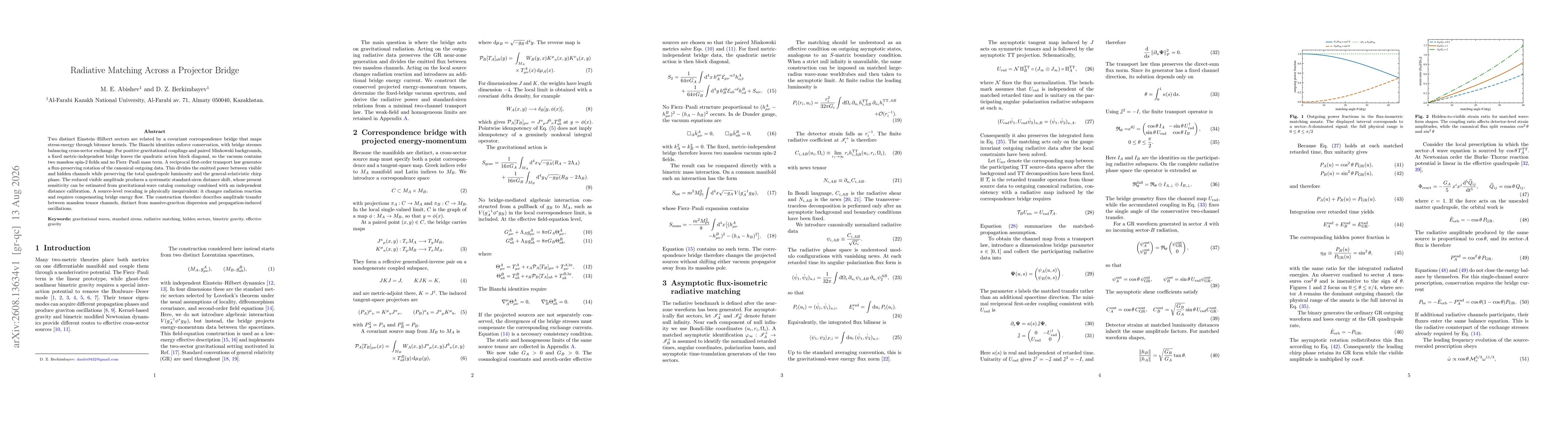 Thumbnail for Radiative Matching Across a Projector Bridge